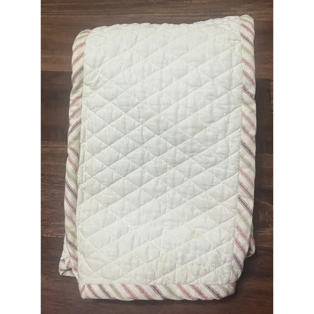 Vintage 1980s Embroidered Quilted Cotton Appliance Cover Coffee Maker Blender